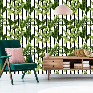 Papier Peint Arbres Tropicaux Dans Un Style Vintage – Image 6