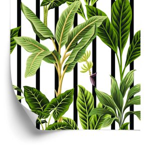 Papier Peint Arbres Tropicaux Dans Un Style Vintage – Image 2