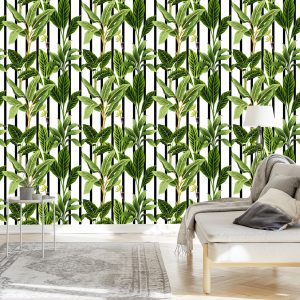 Papier Peint Arbres Tropicaux Dans Un Style Vintage – Image 3