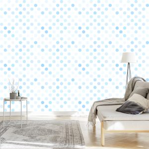 Papier Peint Cercles Bleu Pastel – Image 3