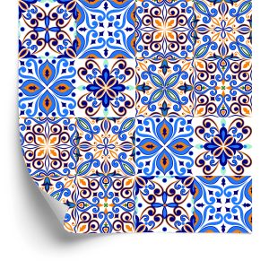 Papier Peint Pour La Salle À Manger Imitation De Carreaux Mosaïque Colorée – Image 2