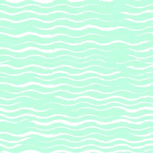 Papier Peint Turquoise - Vagues Blanches Dessinées À La Craie – Image 1