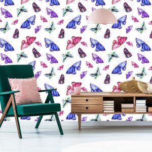 Papier Peint Papillons Colorés Nature Chambre D'enfants – Image 6