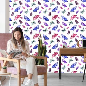 Papier Peint Papillons Colorés Nature Chambre D'enfants – Image 7