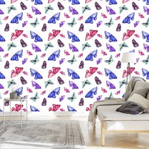 Papier Peint Papillons Colorés Nature Chambre D'enfants – Image 3