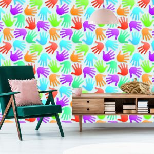 Papier Peint Motif Coloré Moderne Pour La Chambre D'un Bébé – Image 6