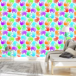 Papier Peint Motif Coloré Moderne Pour La Chambre D'un Bébé – Image 3