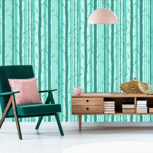 Papier Peint Arbres Dans Une Forêt Turquoise – Image 6