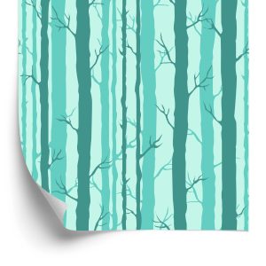 Papier Peint Arbres Dans Une Forêt Turquoise – Image 2