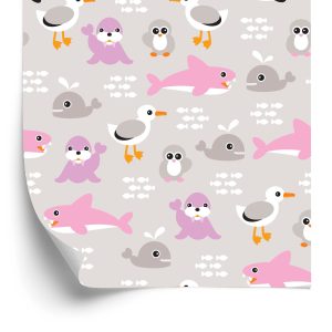 Papier Peint Animaux Baleines Pour Filles – Image 2