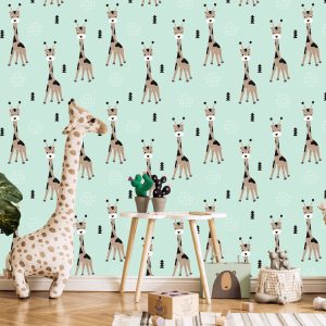 Papier Peint Pour Garçon Animaux Safari Arbres – Image 5