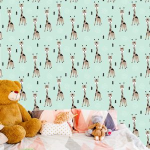 Papier Peint Pour Garçon Animaux Safari Arbres – Image 6