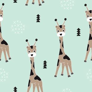 Papier Peint Pour Garçon Animaux Safari Arbres – Image 1
