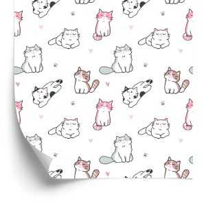 Papier Peint Pour Les Enfants - Chats Comme Des Dessins Animés – Image 2