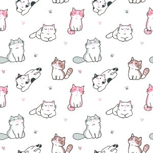 Papier Peint Pour Les Enfants - Chats Comme Des Dessins Animés – Image 1