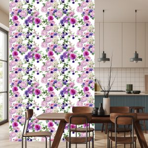 Papier Peint Motif Floral Avec Des Roses Aquarelles – Image 4