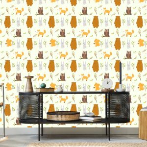 Papier Peint Pour Les Enfants - Beaux Animaux De La Forêt – Image 5