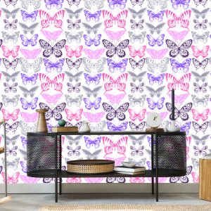 Papier Peint Pour La Chambre De Bébé Papillons Colorés De La Nature – Image 5