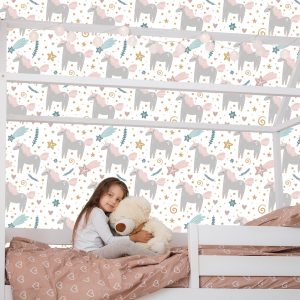 Papier Peint Pour Les Enfants - Licornes Pastel – Image 7