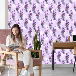 Papier Peint Lavande Avec Des Points En Arrière-Plan – Image 7