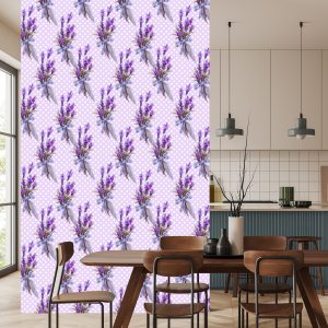 Papier Peint Lavande Avec Des Points En Arrière-Plan – Image 4