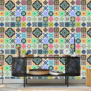 Papier Peint Mosaïque Orientale Colorée Pour La Cuisine – Image 5