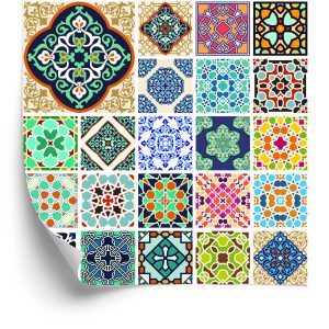 Papier Peint Mosaïque Orientale Colorée Pour La Cuisine – Image 2
