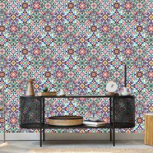 Papier Peint Pour Les Carreaux D'imitation De Motifs De Mosaïque De Salle À Manger – Image 5