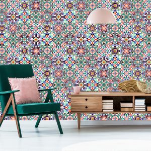 Papier Peint Pour Les Carreaux D'imitation De Motifs De Mosaïque De Salle À Manger – Image 6