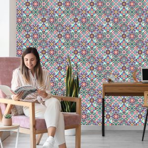 Papier Peint Pour Les Carreaux D'imitation De Motifs De Mosaïque De Salle À Manger – Image 7