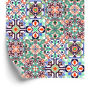 Papier Peint Pour Les Carreaux D'imitation De Motifs De Mosaïque De Salle À Manger – Image 2