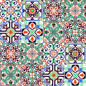 Papier Peint Pour Les Carreaux D'imitation De Motifs De Mosaïque De Salle À Manger – Image 1