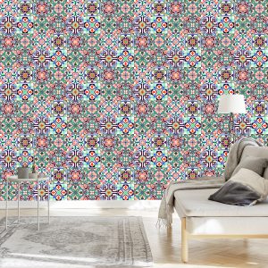 Papier Peint Pour Les Carreaux D'imitation De Motifs De Mosaïque De Salle À Manger – Image 3