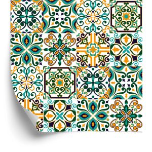 Papier Peint Pour Les Motifs De Mosaïque Colorés De Salle À Manger – Image 2