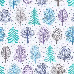 Papier Peint Forêt Arbres Colorés Chambre D'enfants – Image 1