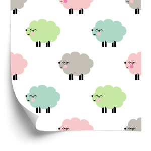 Papier Peint Moutons Colorés – Image 2