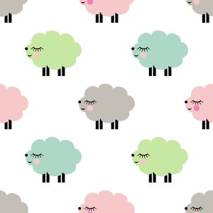 Papier Peint Moutons Colorés – Image 1