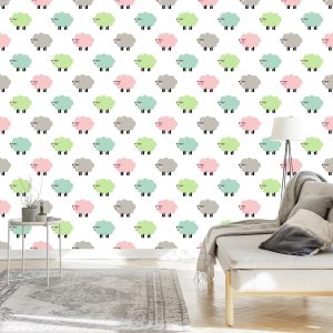 Papier Peint Moutons Colorés – Image 3