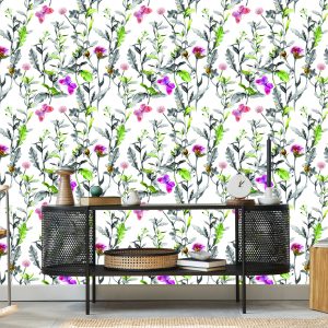 Papier Peint Fleurs De Prairie Aquarelle – Image 5