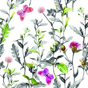 Papier Peint Fleurs De Prairie Aquarelle – Image 1