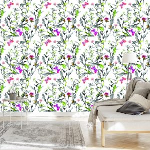 Papier Peint Fleurs De Prairie Aquarelle – Image 3