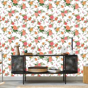 Papier Peint Roses Colorées - Aquarelle – Image 5