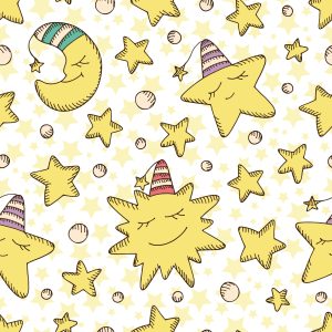 Papier Peint Pour Les Enfants - Étoiles Et Lunes – Image 1