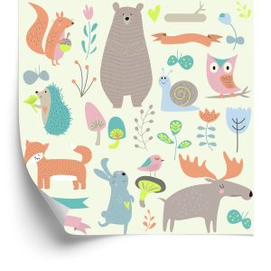 Papier Peint Pour Les Enfants - Animaux De La Forêt Et Amis – Image 2