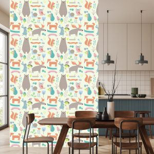 Papier Peint Pour Les Enfants - Animaux De La Forêt Et Amis – Image 4