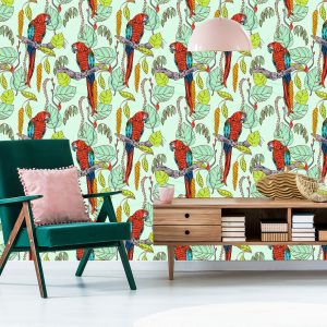 Papier Peint Beaux Perroquets Colorés – Image 6