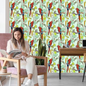 Papier Peint Beaux Perroquets Colorés – Image 7