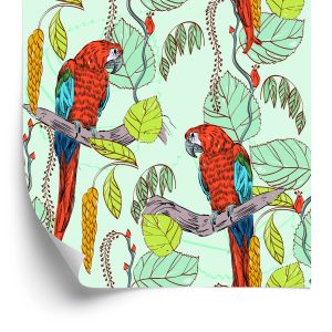 Papier Peint Beaux Perroquets Colorés – Image 2