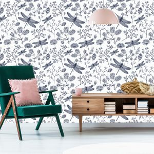 Papier Peint Pour Les Enfants, Papillons, Plantes, Fleurs – Image 6