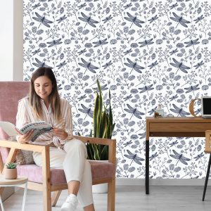 Papier Peint Pour Les Enfants, Papillons, Plantes, Fleurs – Image 7